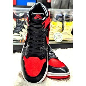 Nike Air Jordan Retro 1 High OG Satin Bred Red FD4810-061 Women's 11 / Men 9